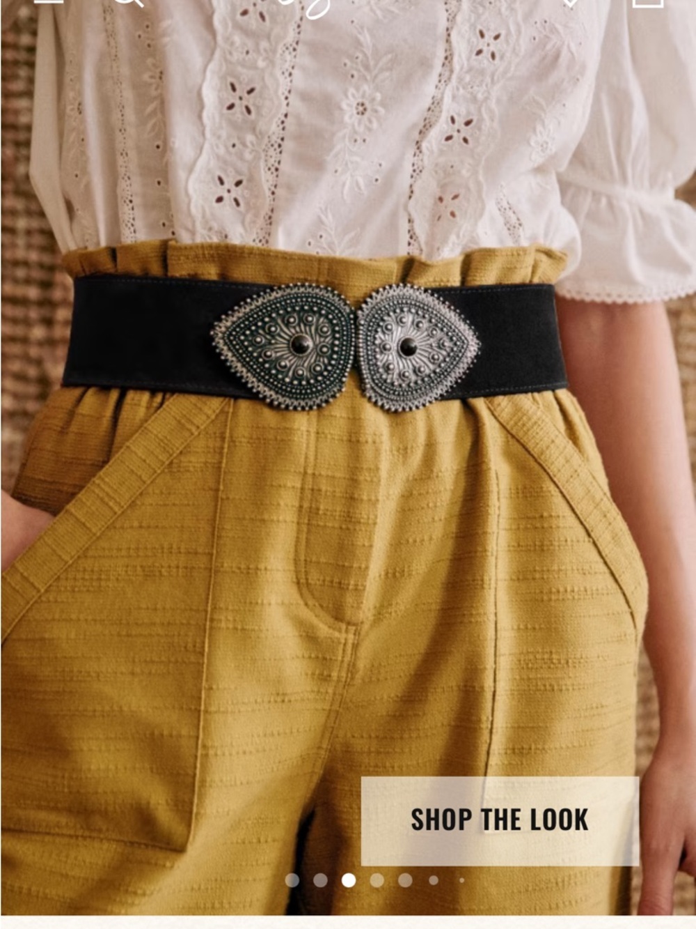 Sezane Tamara Belt - Black Velvet - 95 - Picture 2 of 4